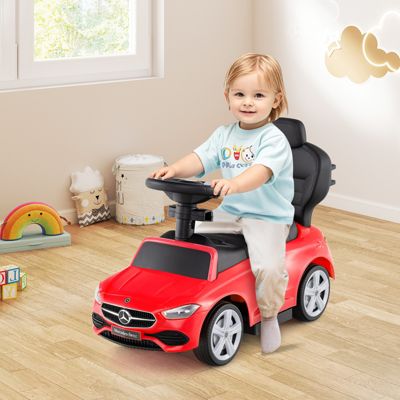 3 in 1 Ride on Push Car Mercedes Benz Toddler Stroller Sliding Car