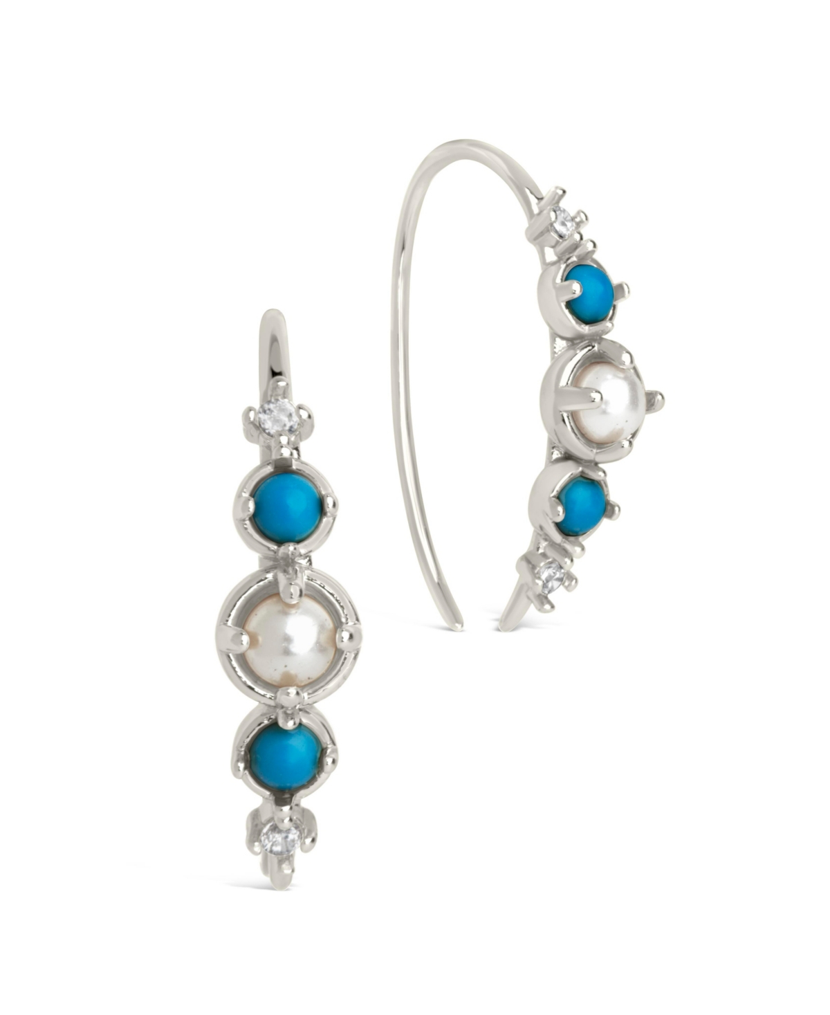Shop Sterling Forever Indra Drop Earrings In Silver