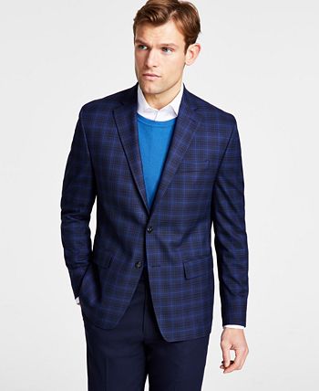 Michael kors blue plaid suit 2025