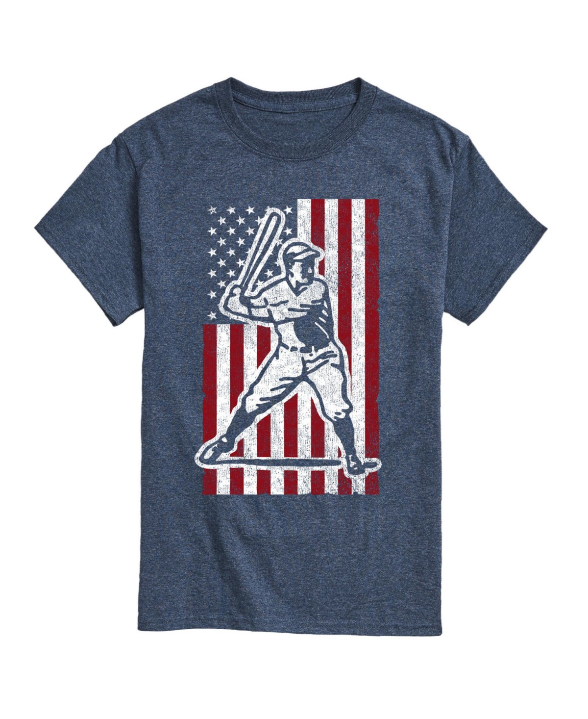 Shop Airwaves Men's Flag Baseball Short Sleeve T-shirt In Blue