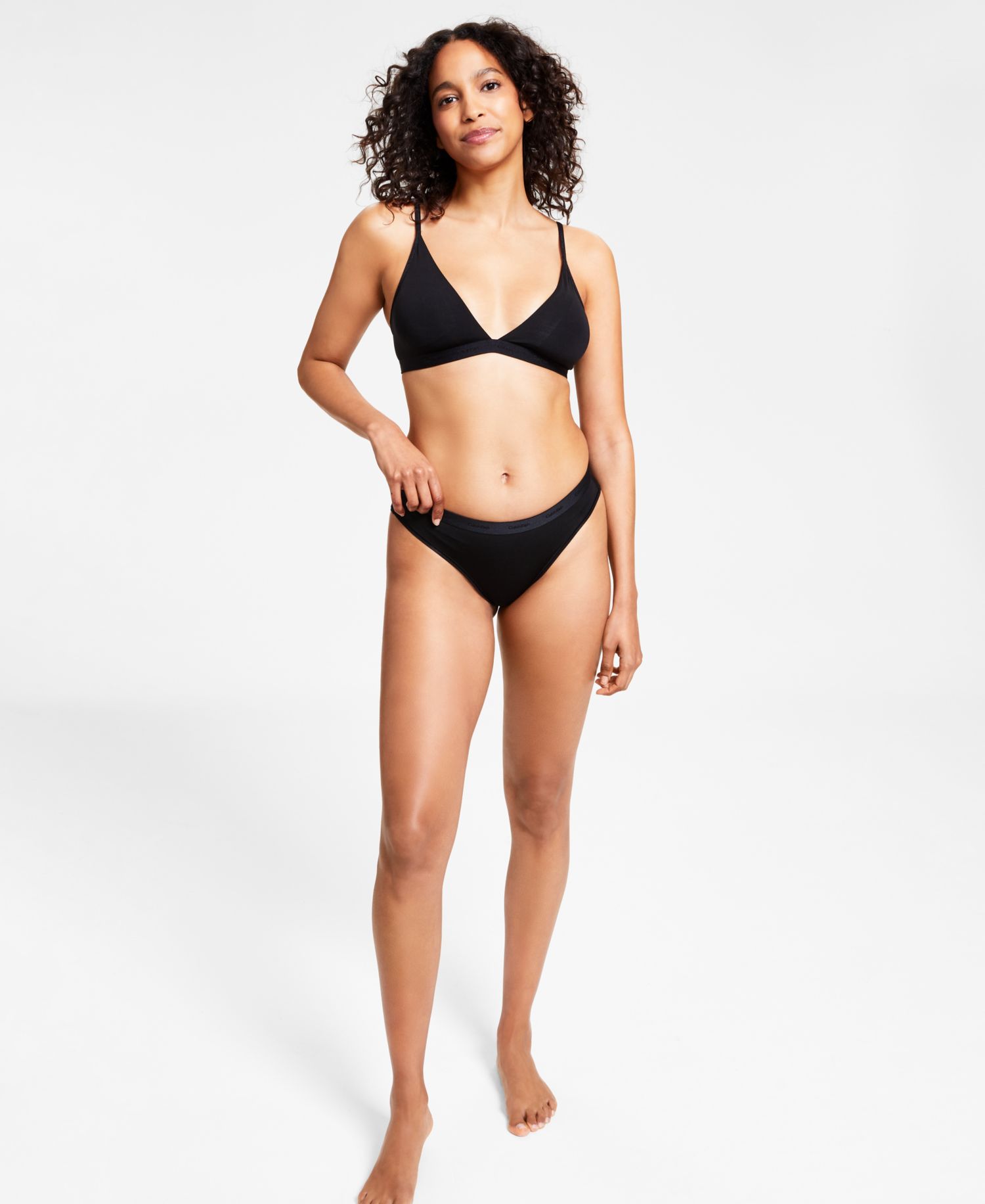 Women's Form To Body Lightly Lined Triangle Bralette QF6758