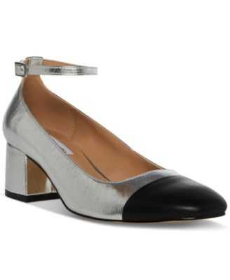 Steve Madden - Women's Eli Ankle-Strap Two-Piece Block-Heel Pumps