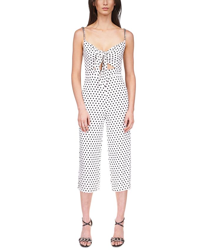 Michael Kors Women s Sleeveless Classic Dot Tie Jumpsuit Macy s