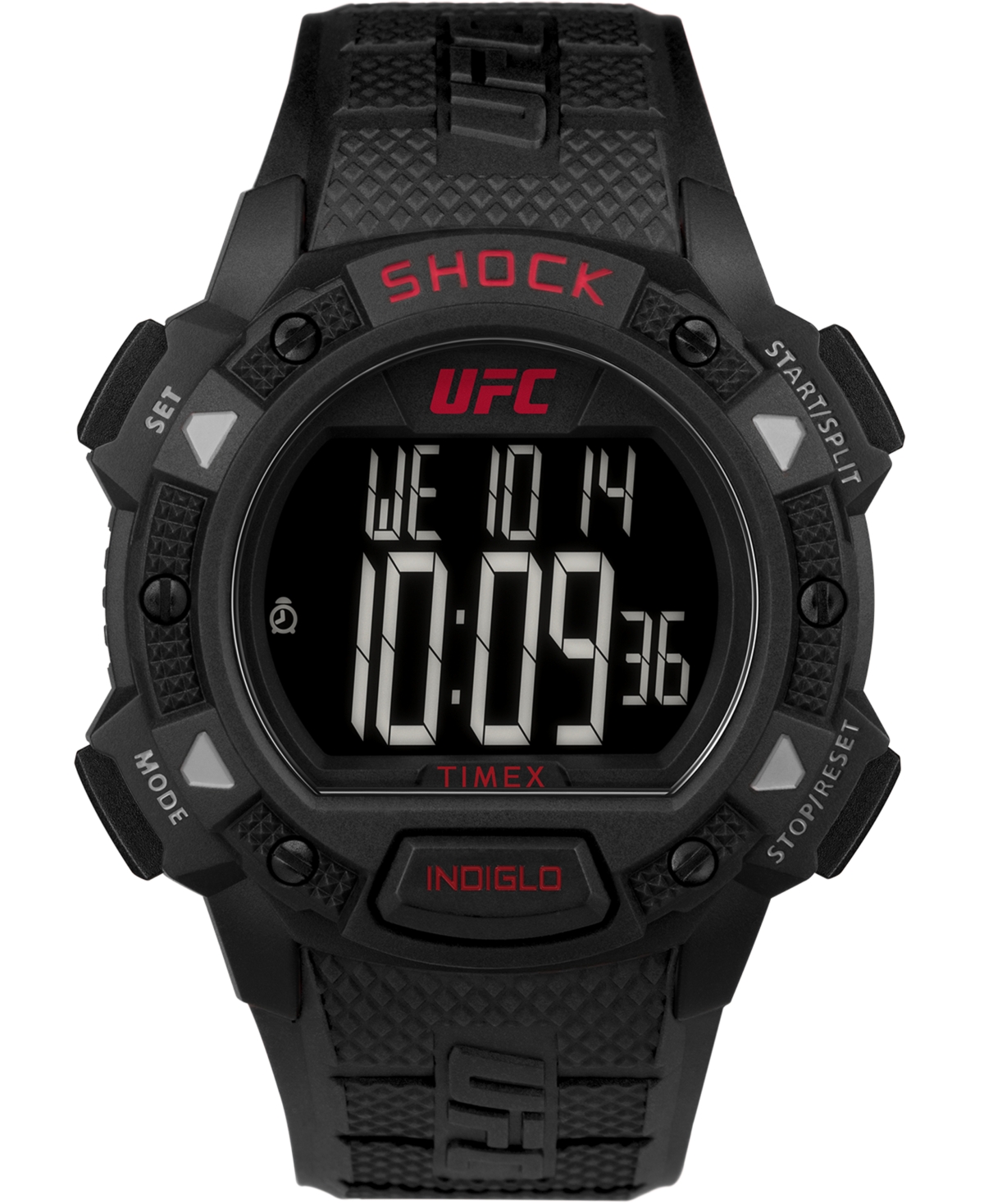 Ufc Men's Quartz Core Resin Black Shock Watch, 45mm - Black