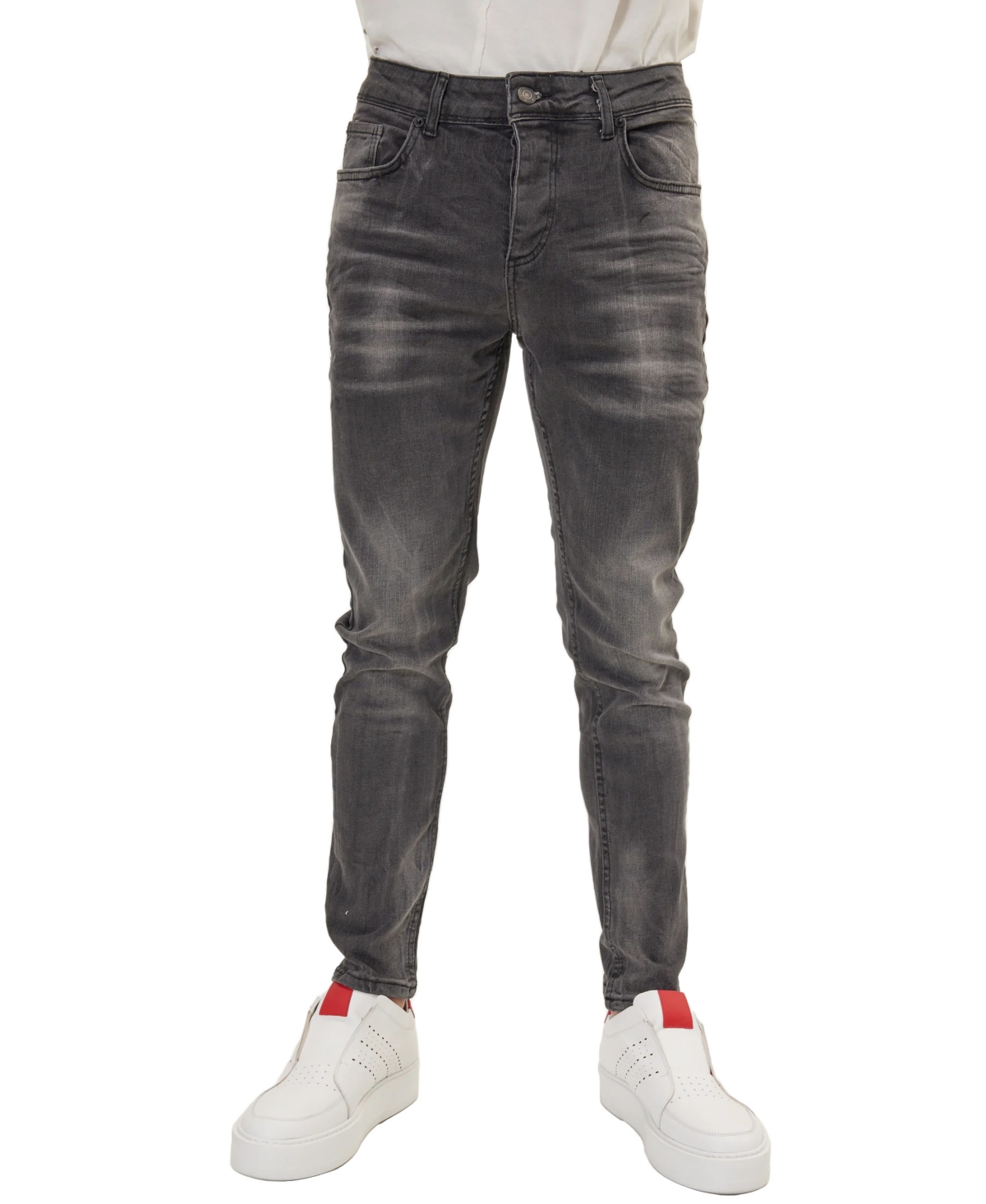 Men's Modern Whiskered Denim Jeans - Gray
