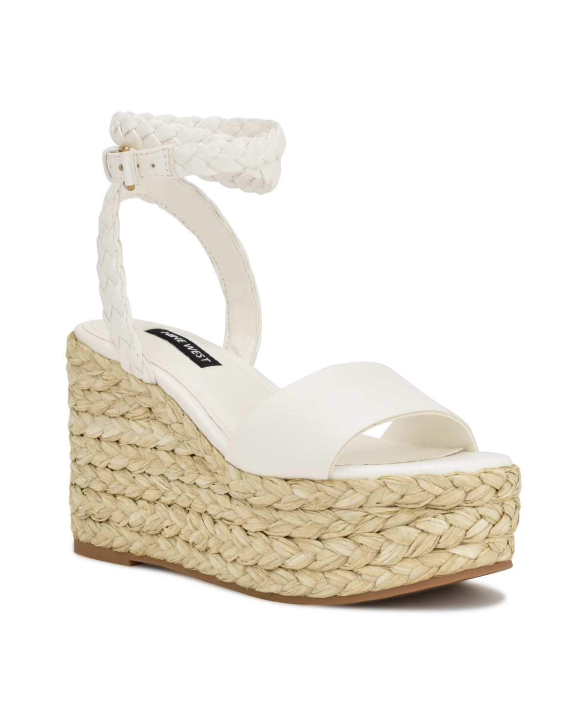 Nine west white wedge sandals top
