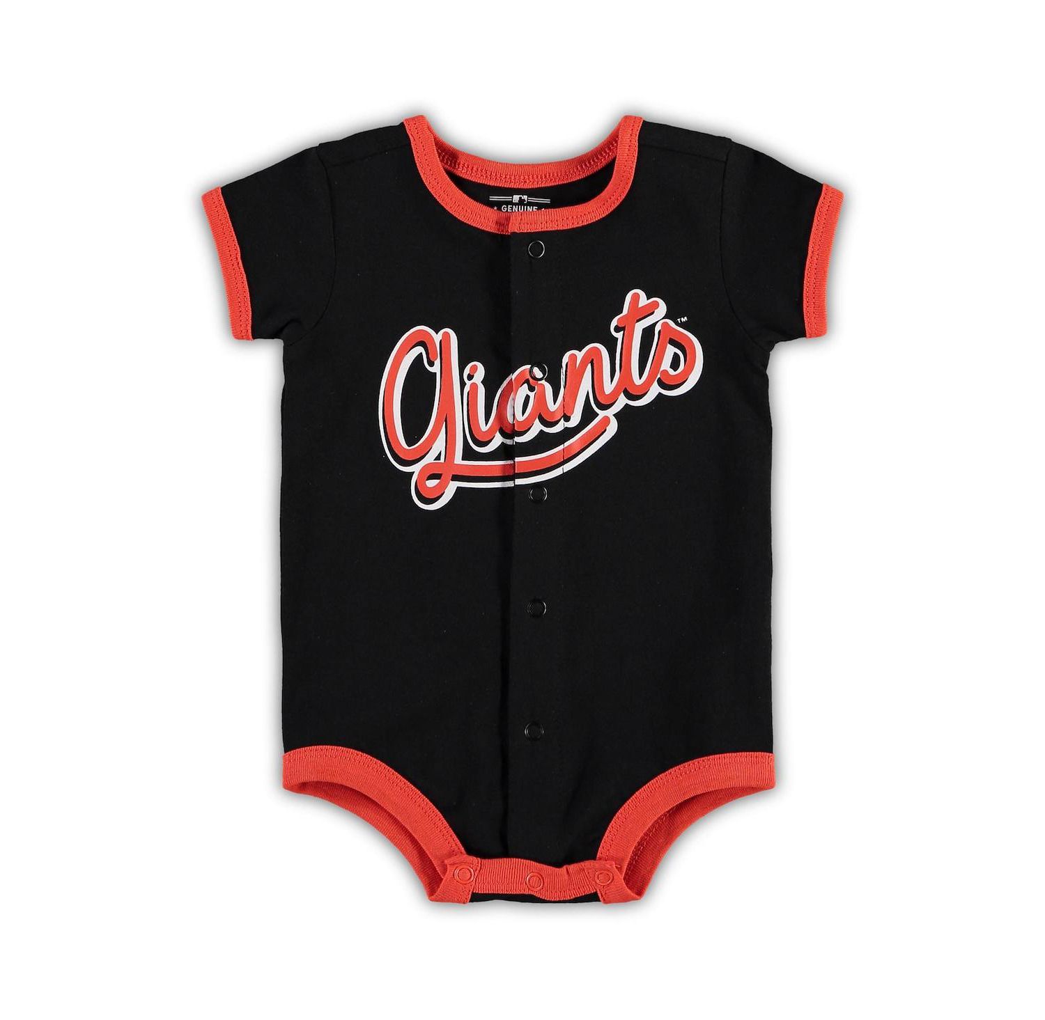 Infant Boys and Girls Black San Francisco Giants Power Hitter Romper