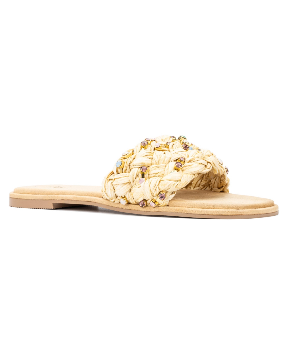 New York And Company Izzy Women's Gems Slides In Natural | ModeSens