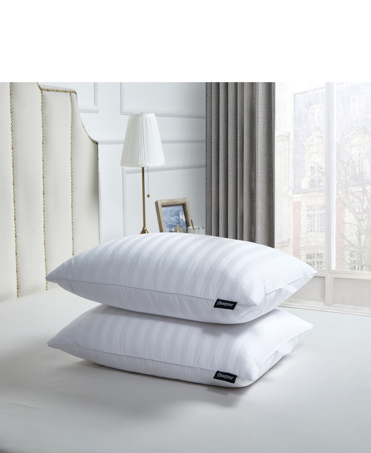 Shop Beautyrest Softy-around White Goose Feather & Down 500 Thread Count 2-pack Pillow, King
