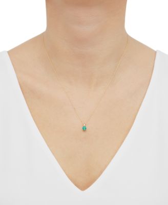 Birthstone Pendant in 14k Gold or 14k White Gold