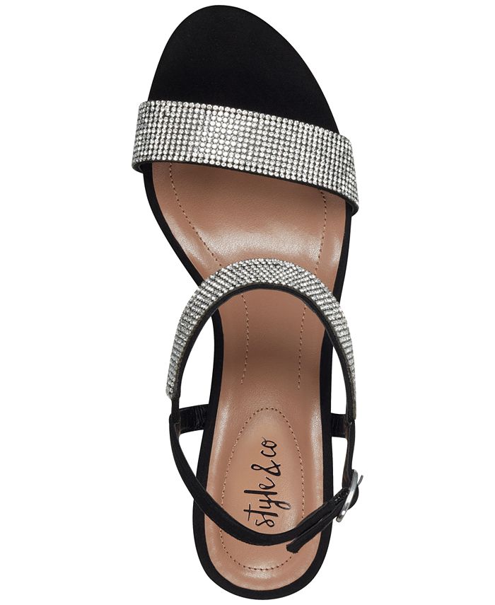Style & Co Bonitaa Embellished AnkleStrap Slingback Dress Sandals