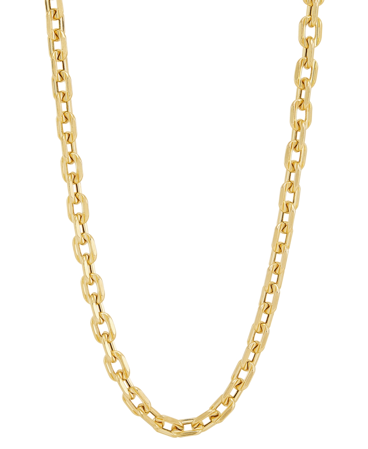 Italian Gold Square Link 22" Chain Necklace In 10k Gold