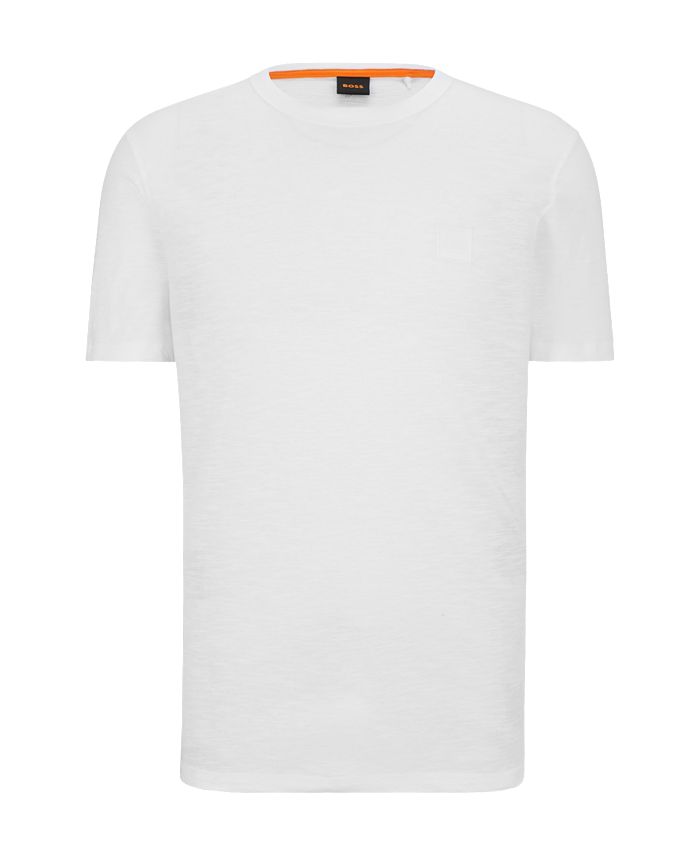 Hugo Boss BOSS by Men's Cotton-Jersey Regular-Fit Logo Patch T-shirt ...