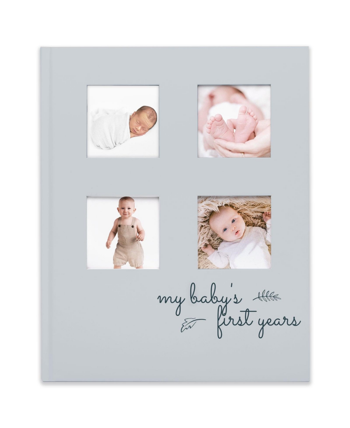 Keababies Baby Memory Book First 5 Years Journal, Modern Minimalist Hardcover 66 Pages Baby Book, Baby Scrapbo In Light/pastel Blue