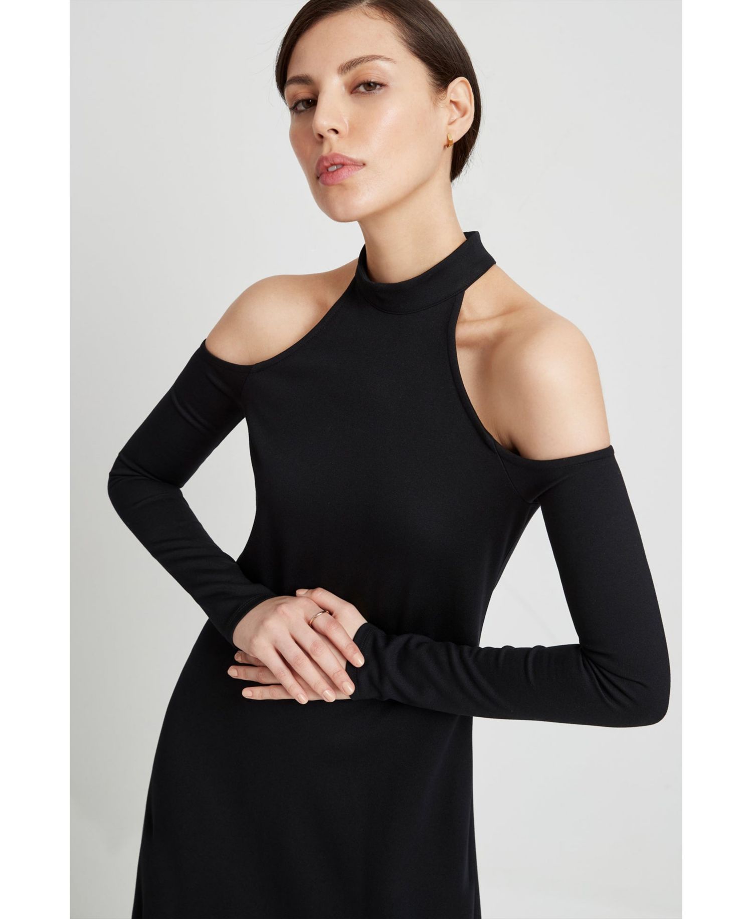 Women's Plus Size Kalene Cold-Shoulder Asymmetric-Hem Maxi Dress
