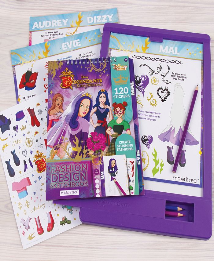 Disney Descendants Royal Wedding Light Table Sketchbook 9 Piece Set