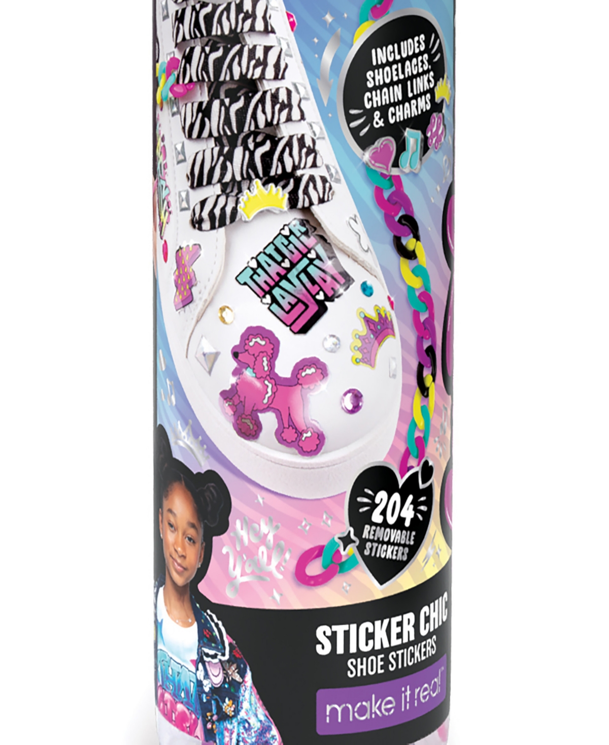Shop That Girl Lay Lay Sticker Chic Shoe Stickers, Shoelaces, Links Charms, Make It Real, Nickelodeon, 204 Removable Sticke In Multi