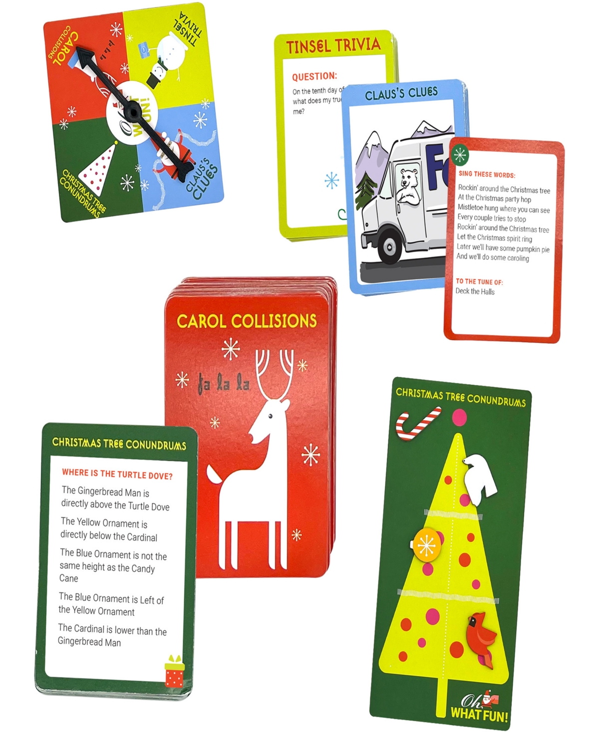 Oh What Fun Holiday, Family, Party, Trivia Game Solve Christmas Trivia And Puzzles