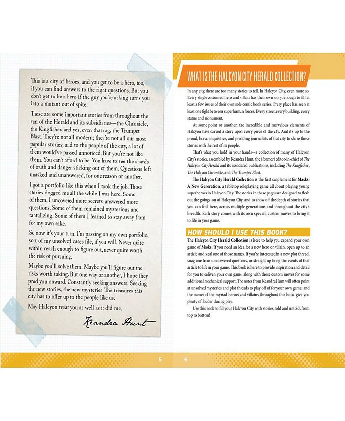 Magpie Games Masks a New Generation Halcyon City Herald Collection