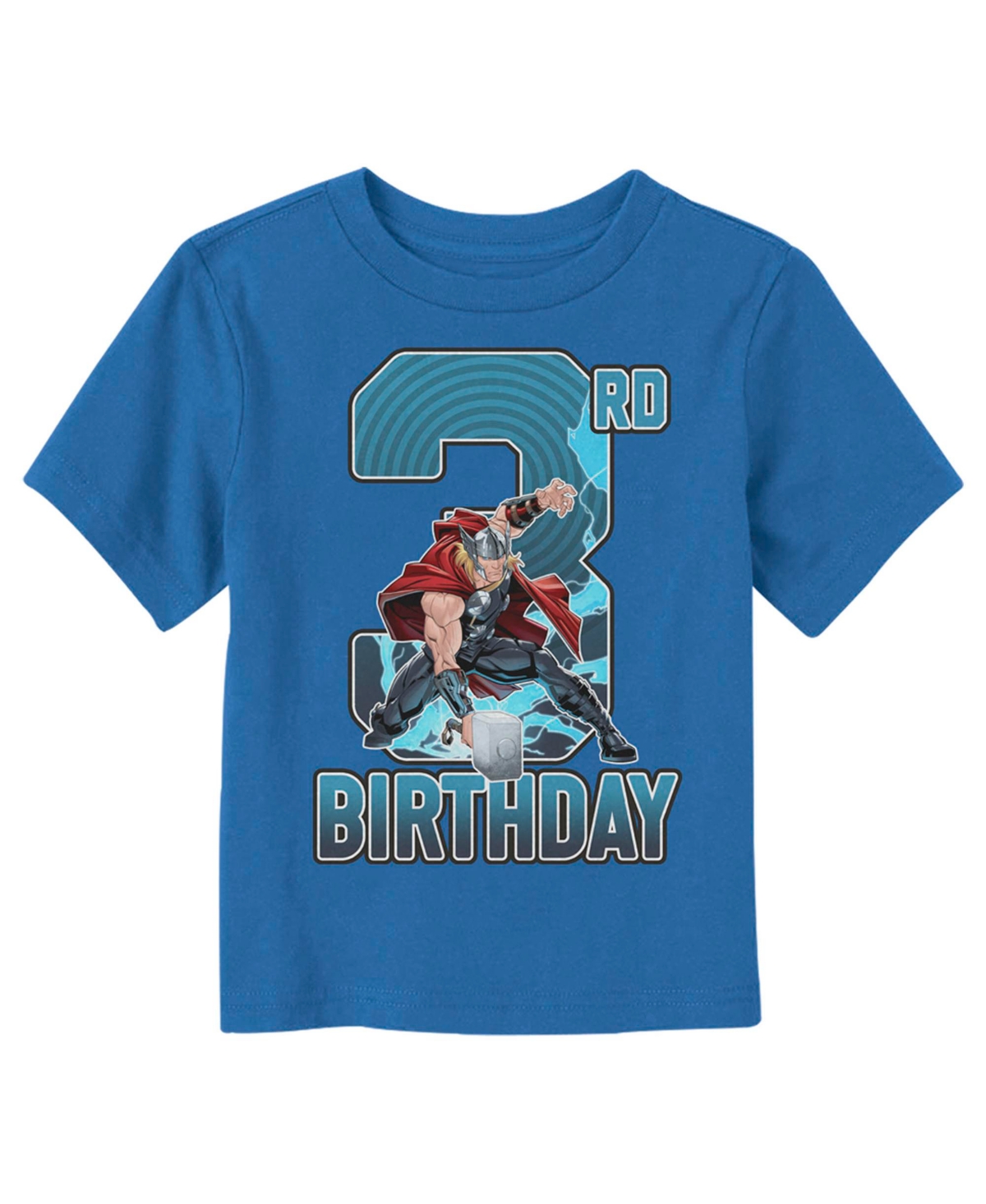 Marvel Toddler's  3rd Birthday Thor Unisex T-shirt In Royal Blue