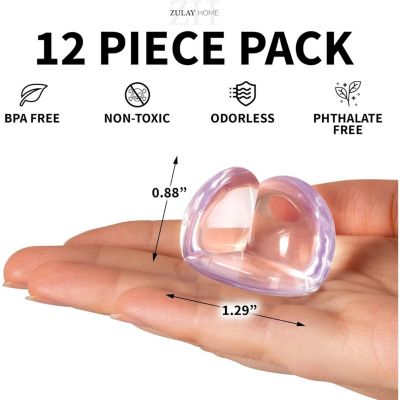 12 Pack Corner Protector Baby Proof Corners and Edges - Round Table Corner Protectors for Baby