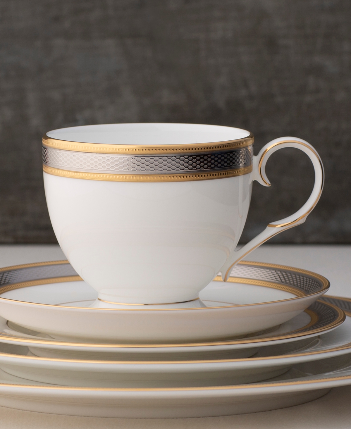 Noritake Brilliance Set of 4 Cups, Oz. -gold/platinum