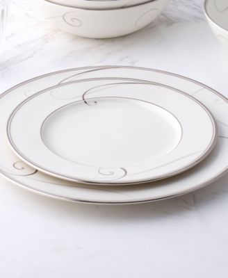 Platinum Wave Set of 4 Salad Plates, 8.50"