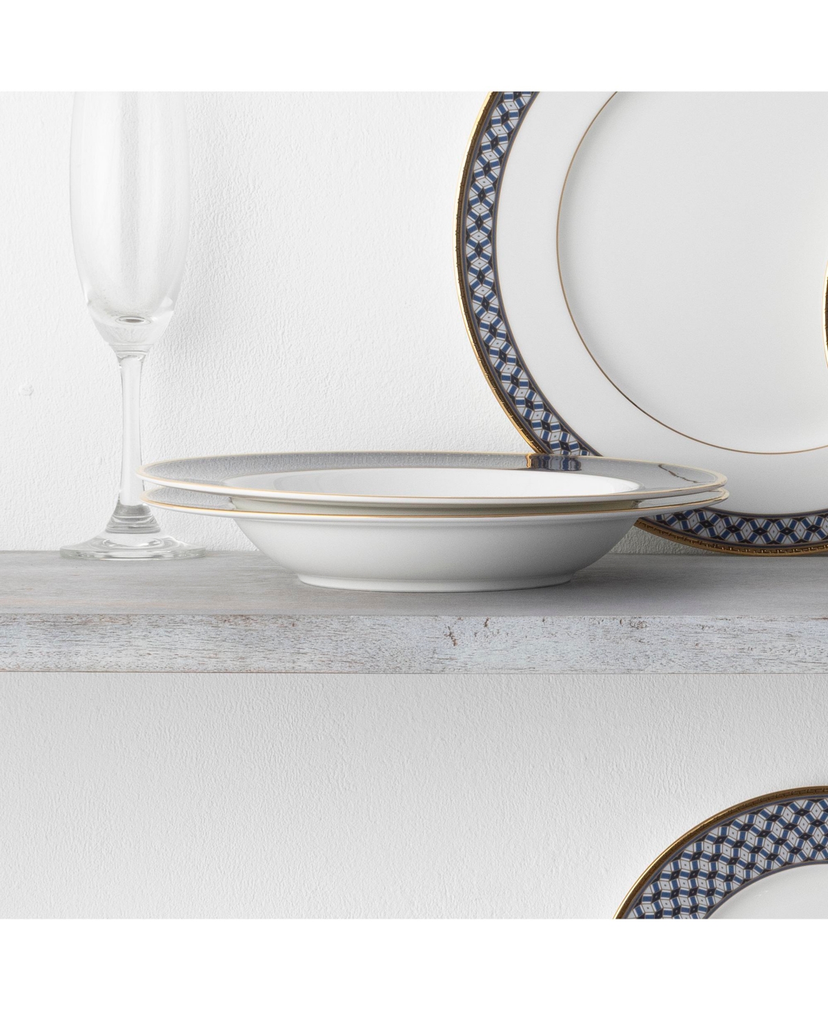 Noritake Blueshire Set of 4 Soup Bowls, Service For 4