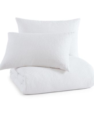 Modern Waffle 3 Piece Duvet Cover Set, Queen