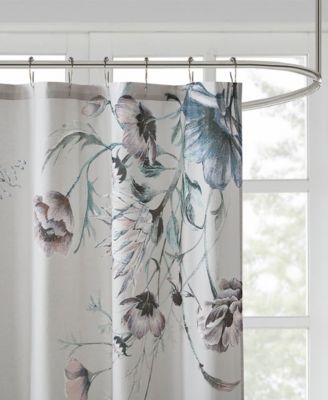 Cassandra Printed Cotton Shower Curtain, 72" x 72"
