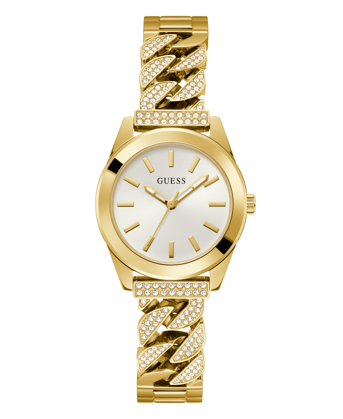 Guess Women's Analog Gold-tone Stainless Steel Watch 32mm In Gold Tone