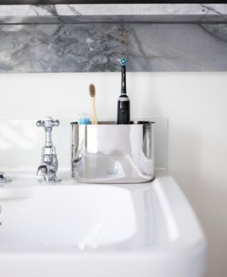 Easy Store Luxe Large Stainless-Steel Toothbrush Caddy