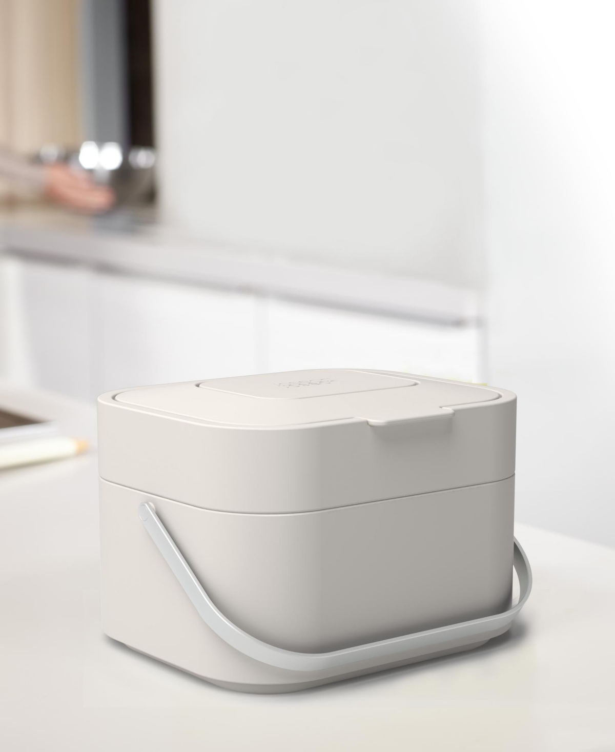 Joseph Joseph Stack 4 Food Waste Caddy With Odor Filter In Stone