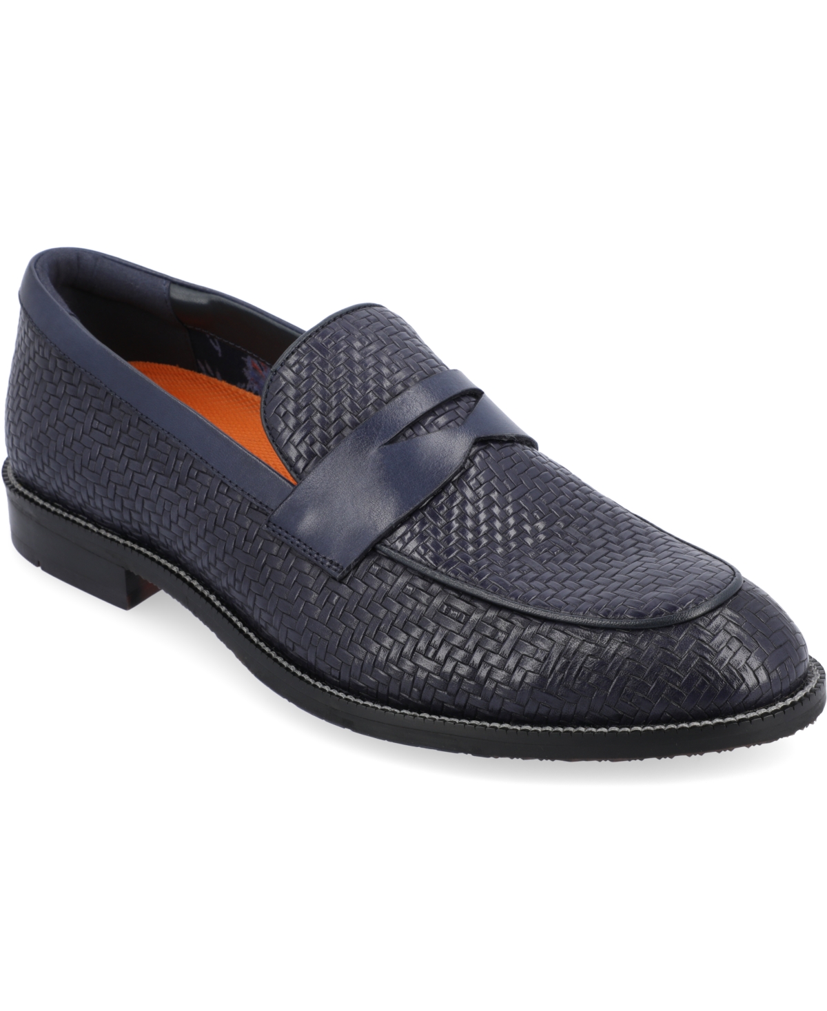 Men's Barlow Apron Toe Penny Loafers Dress Shoes - Navy