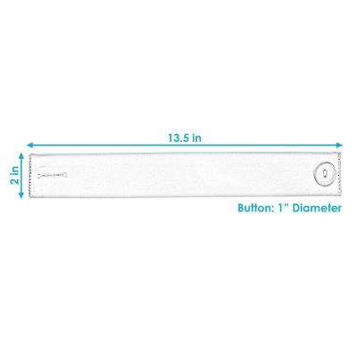 Indoor/Outdoor Fabric Curtain Tiebacks with Buttons - Polyester - 13.5"