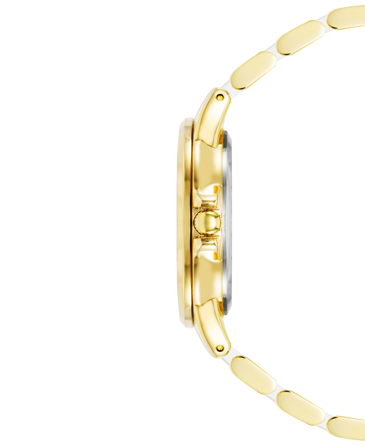 Anne Klein Women's Diamond Accent Ceramic & Metal Bracelet Watch 38mm - Gold-Tone/White