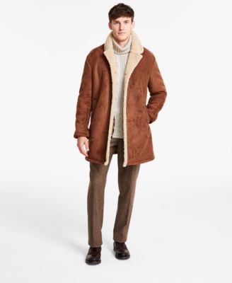 Mens faux shearling coat best sale