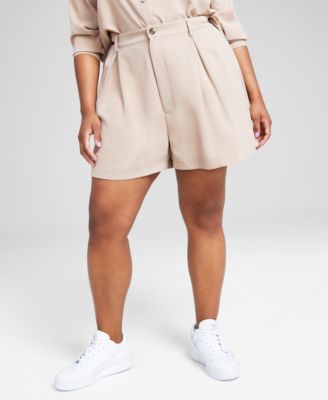 And Now This Trendy Plus Size High-Rise Wide-Leg Shorts Macy's