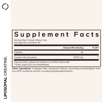 Liposomal Creatine Powder Supplement, 5000mg Creatine Monohydrate Pre Workout & Post Workouts, Pure Creatine Powder, for Sports - 90 Servings