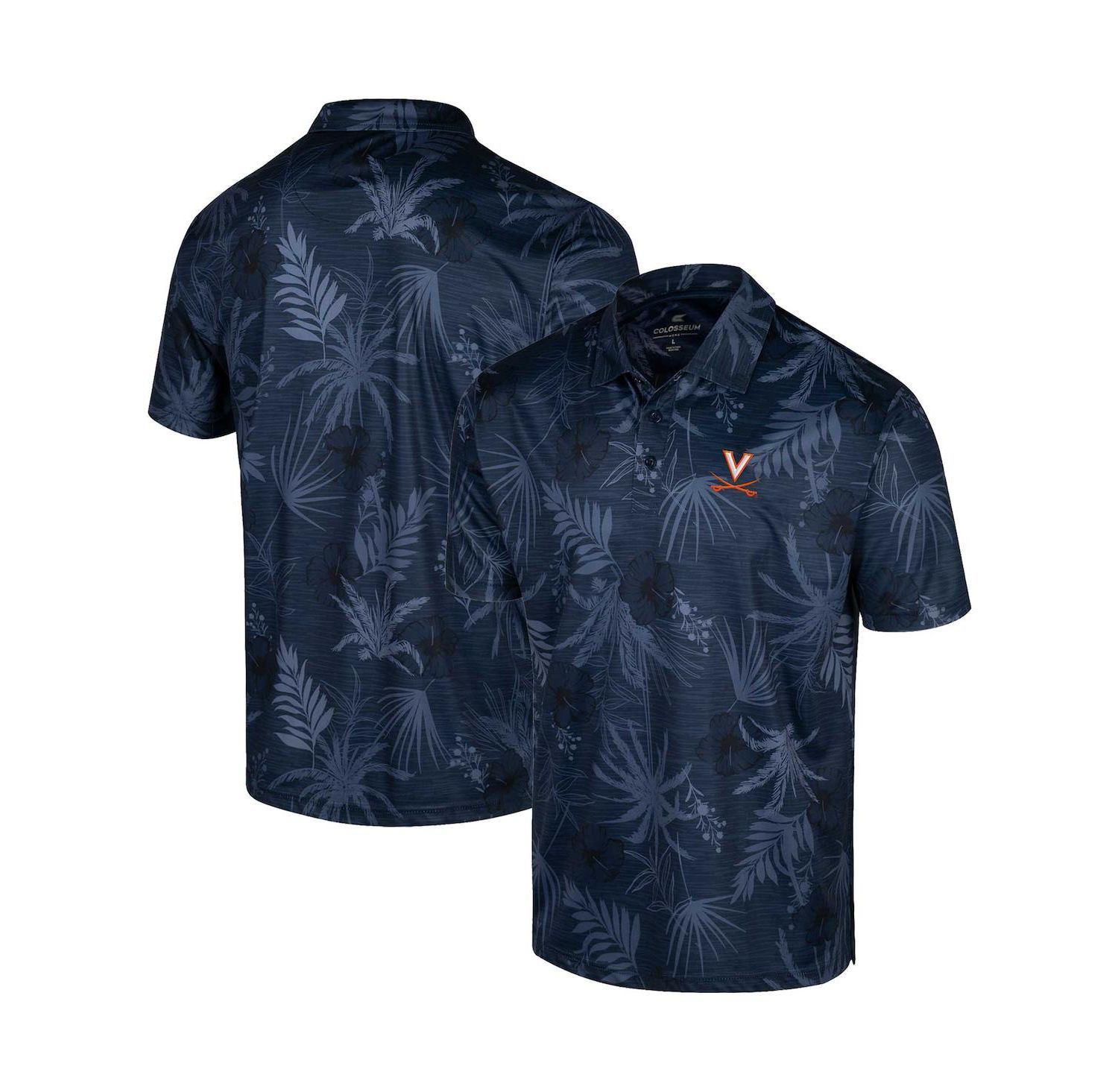 Men's Navy Virginia Cavaliers Palms Team Polo Shirt