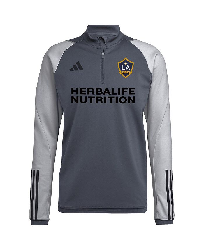 LA Galaxy adidas 2023 On-Field AEROREADY Full-Zip Training Top - Black