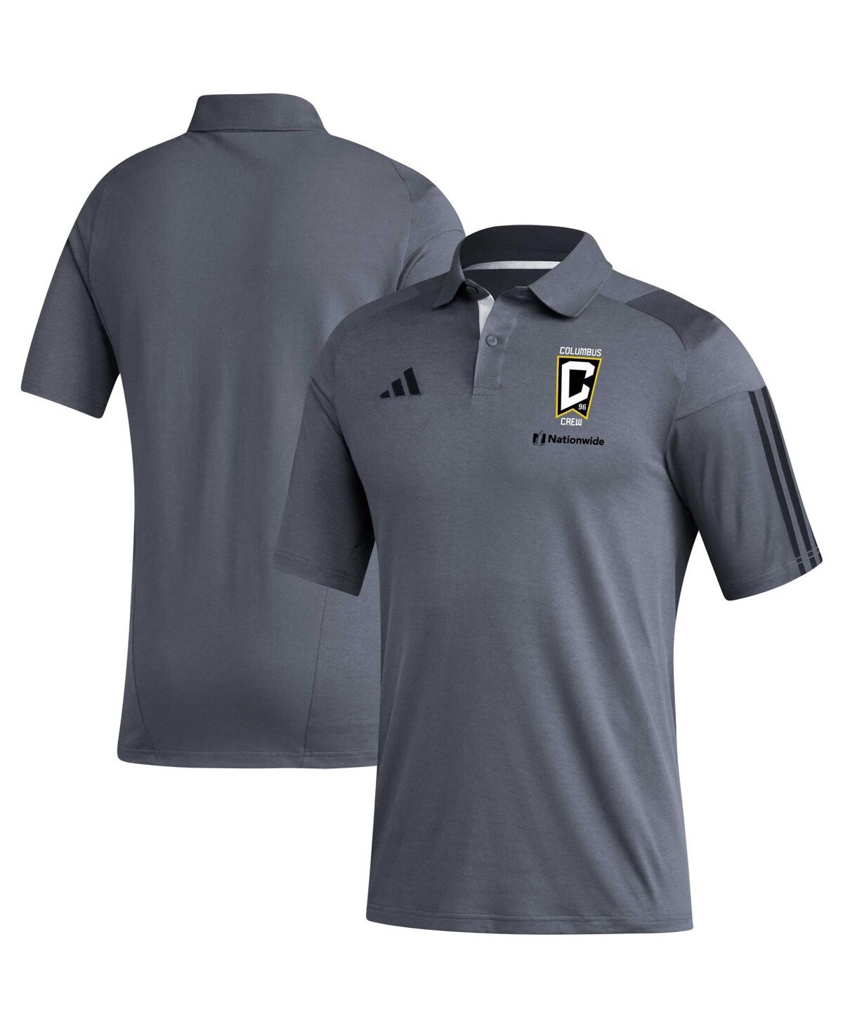 Men's adidas Gray Columbus Crew 2023 On-Field Training Polo Shirt - Gray