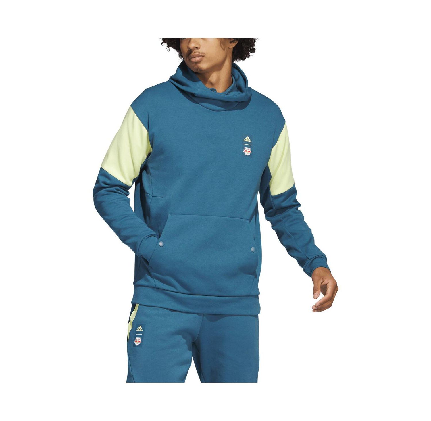 Men's Blue New York Red Bulls 2023 Player Travel Pullover Hoodie