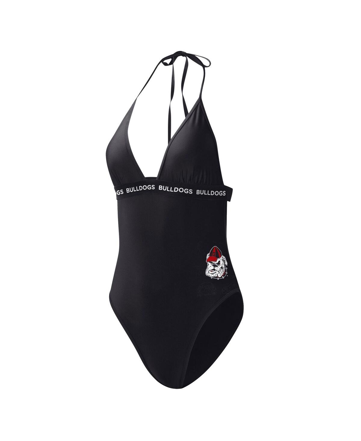 G-iii 4her By Carl Banks Black Georgia Bulldogs Full Count One-piece Swimsuit In Black