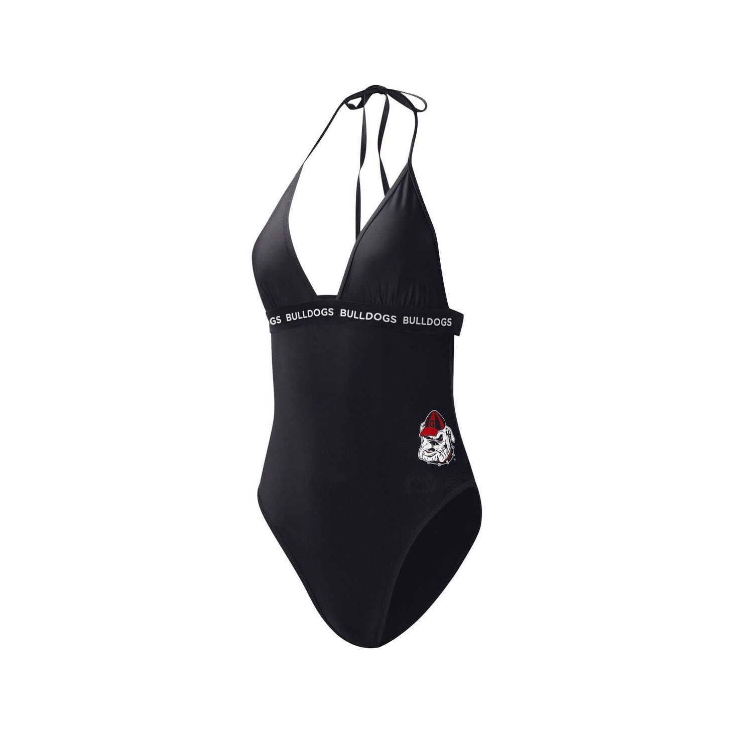 Women's Black Georgia Bulldogs Full Count One-Piece Swimsuit