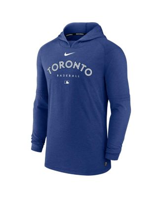 Men's Heather Royal Toronto Blue Jays Authentic Collection Early Work Tri-Blend Performance Pullover Hoodie