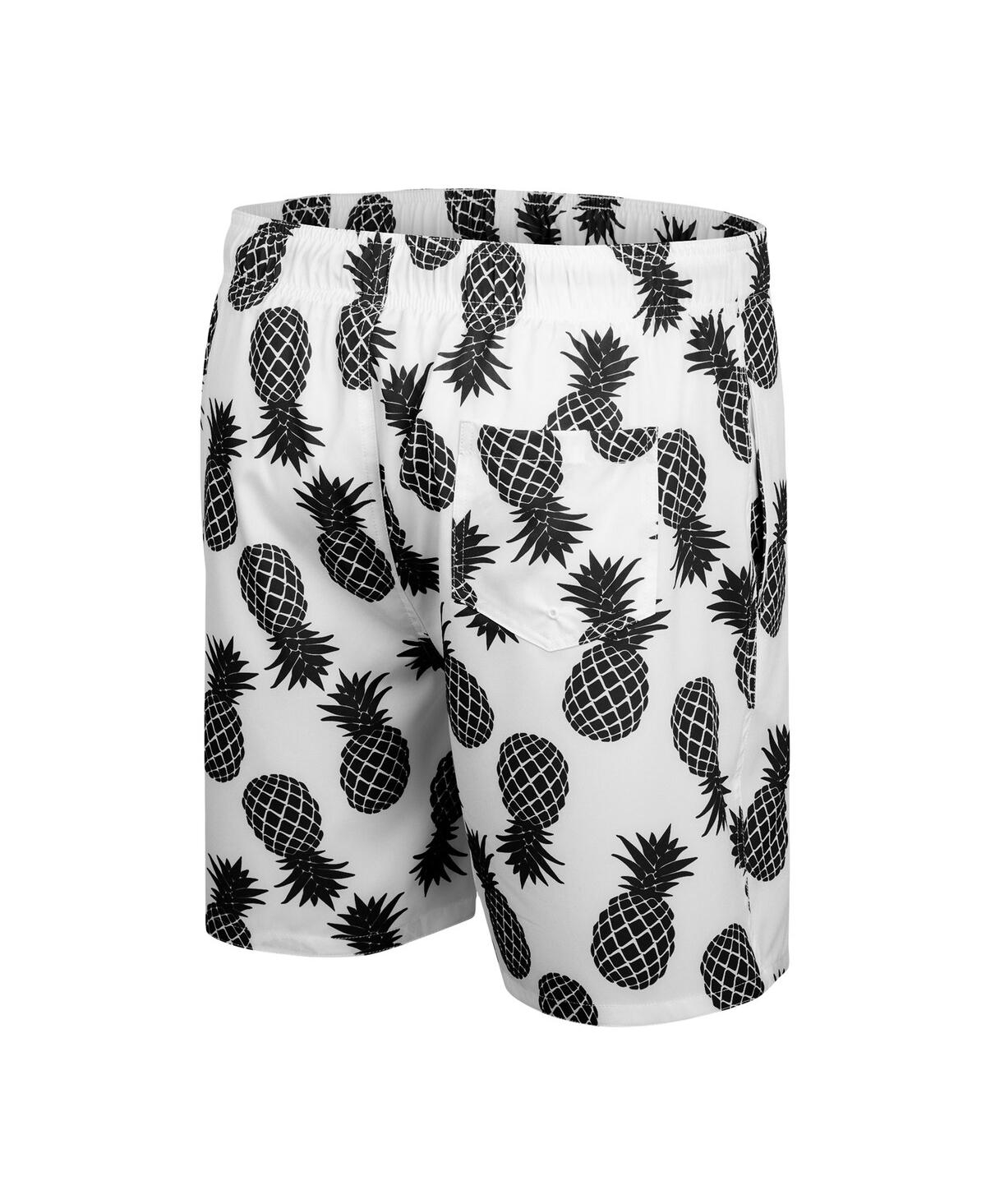 Shop Colosseum Men's  White Purdue Boilermakers Pineapples Swim Shorts