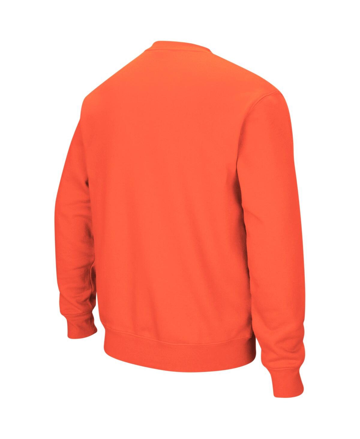 Colosseum Men's Virginia Tech Hokies Arch And Logo Crew Neck Sweatshirt In Maroon