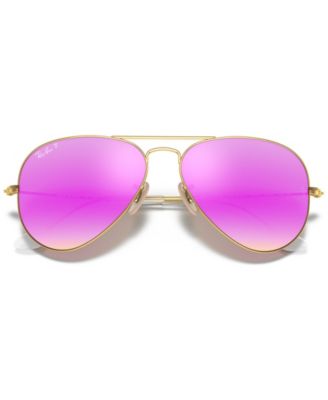 Unisex Polarized Aviator Mirror Sunglasses, RB3025