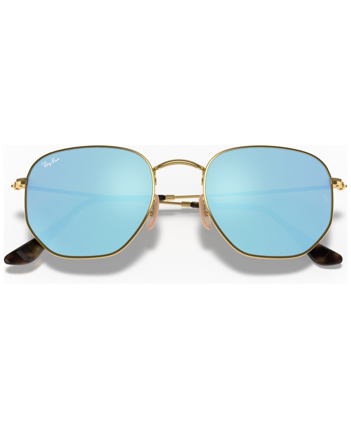 Ray-Ban Sunglasses, RB3548N Hexagonal Flat Lenses -BLUE MIRROR